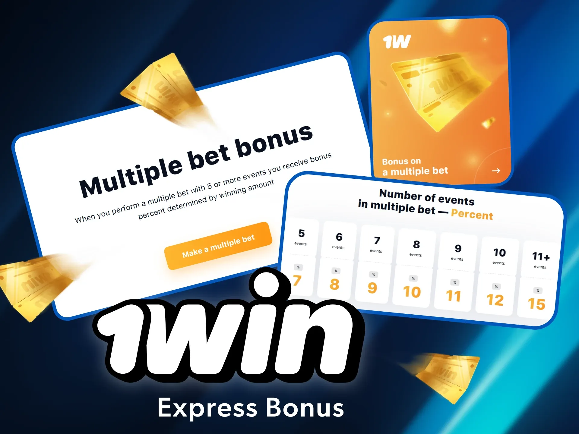 Boost winnings with 1win Express Bonus on accumulator bets.