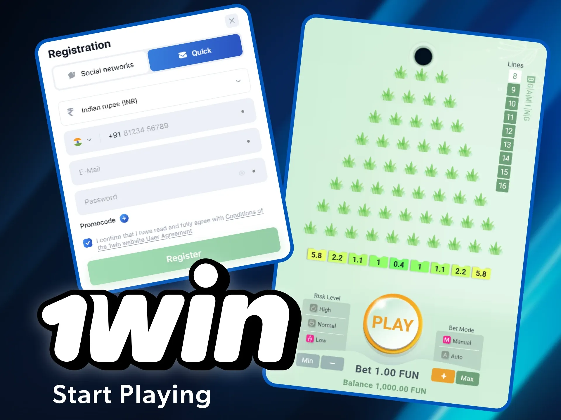 We have prepared step-by-step instructions for you to play plinko on the 1win online casino website.
